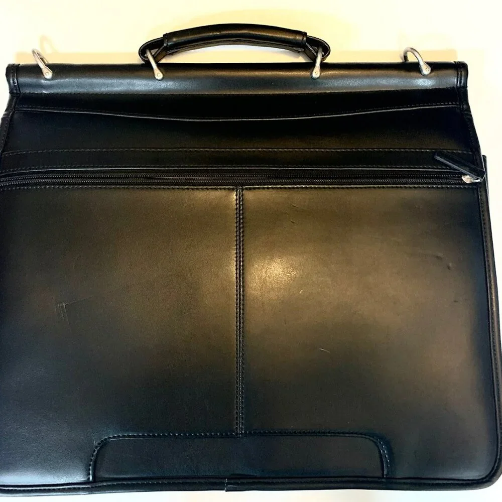 Samsonite Black Leather Portfolio Briefcase